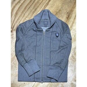 armani exchange jacket women medium gray full zip L3